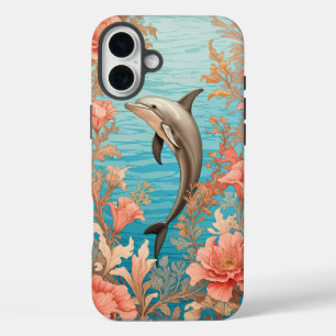 Coque Pour iPhone 16 Plus Magnifique dauphin vintage