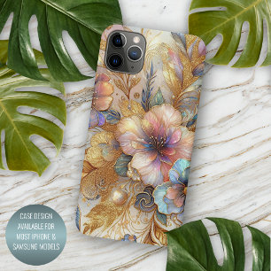 Case-Mate iPhone Case Magnifique Faux Iridescente Verre Floral Art Motif