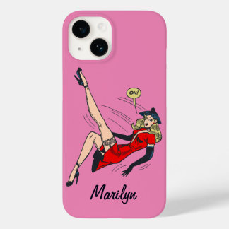 Coques Pour iPhone Magnifique Fille Blonde Vintage Glamour Rétro Pin-