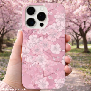 Coque iPhone 16 Pro Magnifique motif de fleurs de cerisier - Floral ro