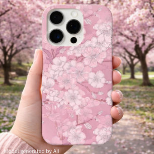 Coque iPhone 16 Pro Magnifique motif de fleurs de cerisier - Floral ro