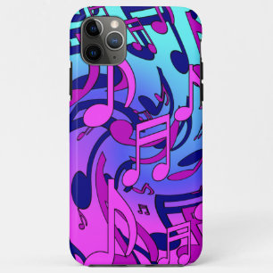 Case-Mate iPhone Case Magnifique motif musical rose violet aqua