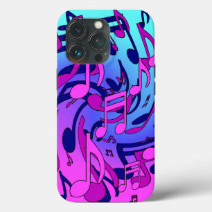Case-Mate iPhone Case Magnifique motif musical rose violet aqua