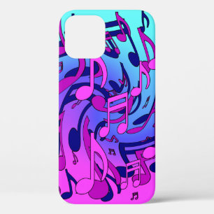 Case-Mate iPhone Case Magnifique motif musical rose violet aqua