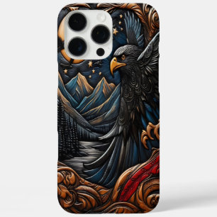 Coque iPhone 16 Pro Max Magnifique œuvre d'art représentant un aigle sauva