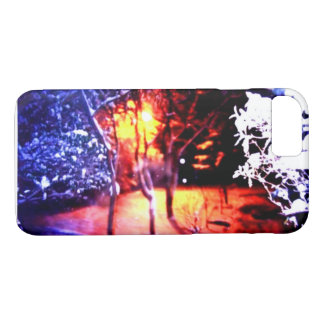Coque iPhone 8/7 ⛄ ❄ magnifique paysage nocturne de neige fabuleux