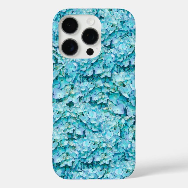 Coques Case-Mate iPhone Magnifiques fleurs d'hortensia turquoise (Verso)