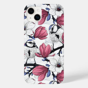 Coque Case-Mate iPhone Magnolia rose et métis bleu