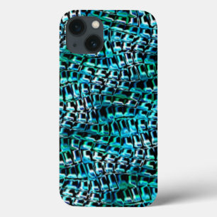 Case-Mate iPhone Case Maille de sac torsadée tordue et ondulée, vert cya