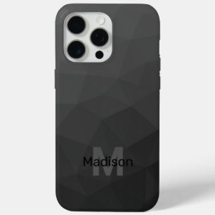 Coque Case-Mate iPhone Maillon géométrique gris foncé Monogramme