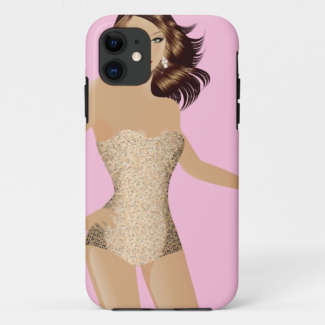 Coques Case-Mate iPhone maillot de bain rose fille iPhone 5 à peine là™ (Dos)