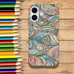 Coque Pour iPhone 16 Main artistique dessinée abstraite de la nature Co