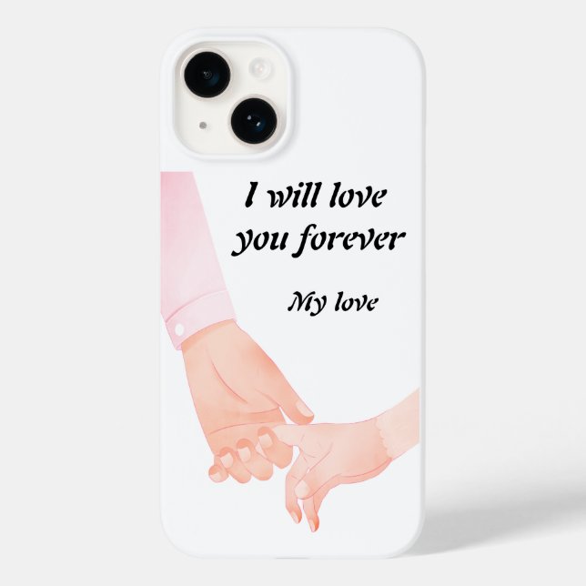 Coques Case-Mate iPhone Main dans l'amour de la main Art - Parent & Enfant (Verso)