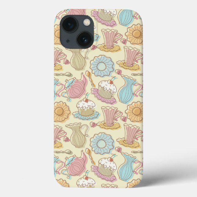 Coques Case-Mate iPhone Main Drawing Dishes Silhouettes (Verso)