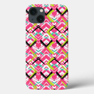 iPhone 13 Coque Main Drawn Rose Zig Zag