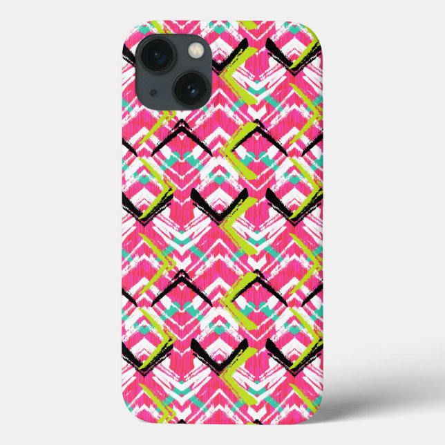 Coques Case-Mate iPhone Main Drawn Rose Zig Zag (Verso)