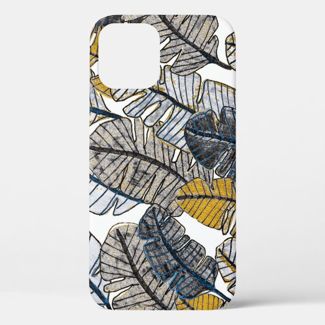 Coques Case-Mate iPhone Main tirée : Feuilles tropicaux (Verso)