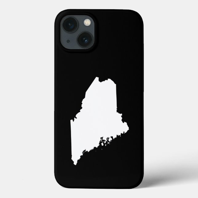 Coques Case-Mate iPhone Maine en blanc et noir (Verso)