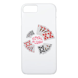 Coque iPhone 8/7 Mains de poker - Royal Flush
