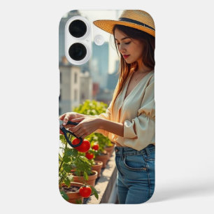 Coque Pour iPhone 16 Mains de soins, coeur de la ville