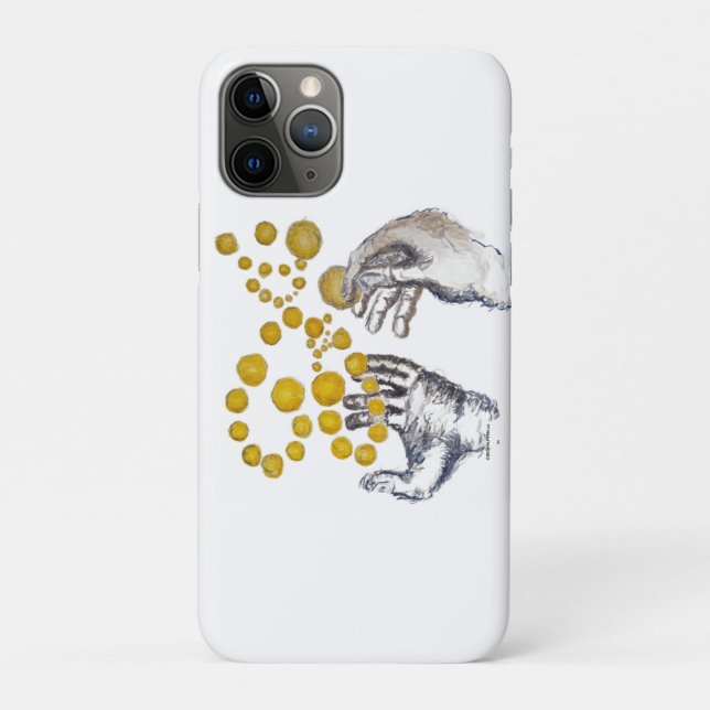 Coques Case-Mate iPhone Mains tendues avec Globes dorés (Dos)