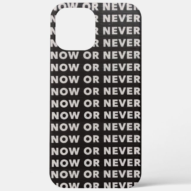 COQUES Case-Mate iPhone MAINTENANT OU JAMAIS CITER NOIR ET BLANC (Verso)