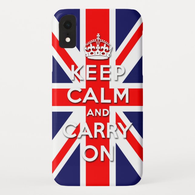 Coques Case-Mate iPhone maintenez calme et continuez le drapeau d'Union (Dos)