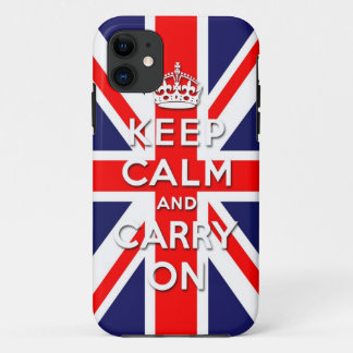 Coque Case-Mate iPhone maintenez calme et continuez le drapeau d'Union