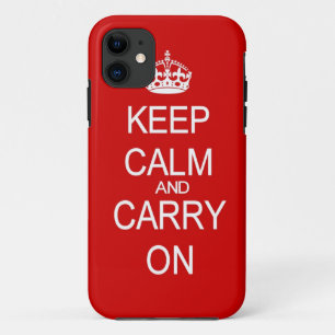 Coque Case-Mate Pour iPhone Maintenez calme et continuez le rouge vintage