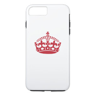 Coque Case-Mate Pour iPhone Maintenez calme la couronne de victoire rouge