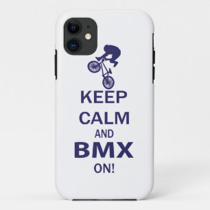 Coque iPhone 11 Maintenez le calme et BMX activé