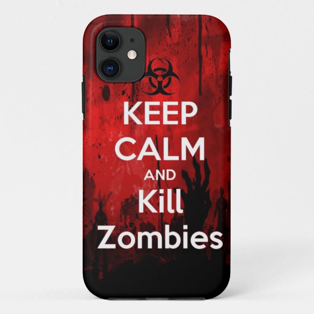 Coques Case-Mate iPhone maintenez les zombis calmes et de mise à mort (Dos)