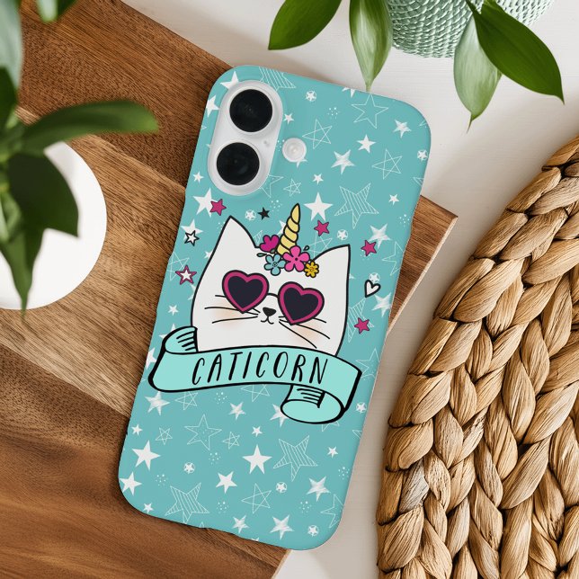 Coques Case-Mate iPhone Maïs magique | Kawaii Cartoon Unicorn Chat (Créateur téléchargé)
