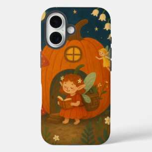 Coque Pour iPhone 16 Maison de fée Citrouille de Whimsical - Lecture no