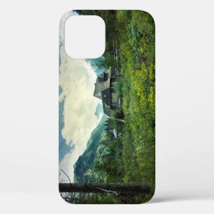 Case-Mate iPhone Case Maison en bois, paysage de montagne.