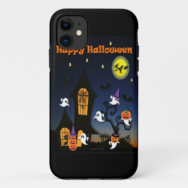 Coques Case-Mate iPhone Maison hantée joyeuse Halloween (Dos)