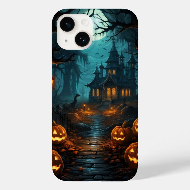 Coques Case-Mate iPhone Maison Hantée Sous La Lune Halloween (Verso)