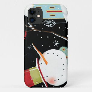 Coques Pour iPhone Maison moderne d'hiver de bonhommes de neige