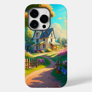 Coque Case-Mate iPhone maison rurale avec jardin fleuri