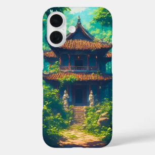 Coque Pour iPhone 16 Maison thaïlandaise ensoleillée dans une jungle lu