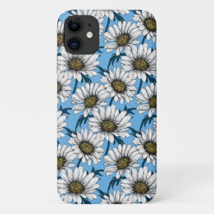 Case-Mate iPhone Case Maisonnettes, fleurs sauvages sur bleu