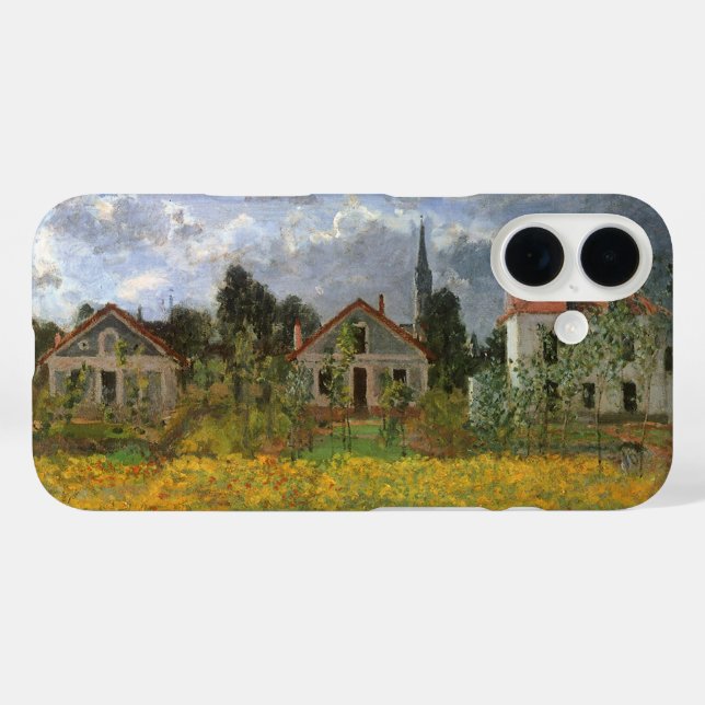 Coques Case-Mate iPhone Maisons à Argenteuil par Claude Monet, Art ancien (Verso (horizontal))