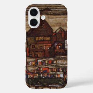 Coques iPhone 16 Maisons avec blanchisserie par Egon Schiele
