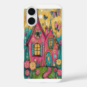 Coque Pour iPhone 16 Maisons d'art populaire fantaisistes