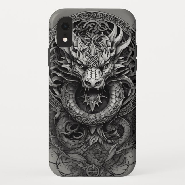 Coques Case-Mate iPhone Majesté du dragon noir : Design de tee-shirt mysti (Dos)