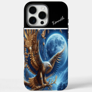 Coque iPhone 16 Pro Max Majestic Golden Eagle Moon