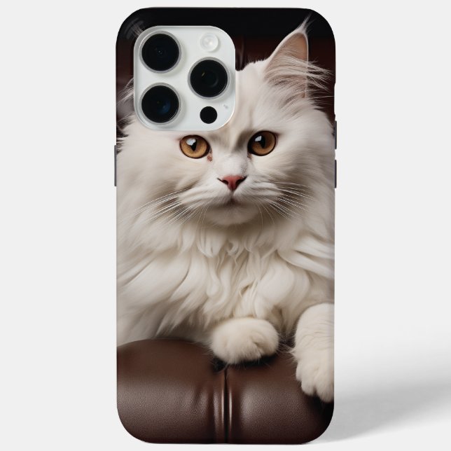 Coques Case-Mate iPhone Majestic white cat (Verso)