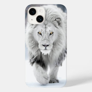 Coque Case-Mate iPhone Majestueux Lion Blanc dans un Décor de Paysage Hiv