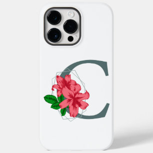 Coque Case-Mate iPhone Majuscule C monogramme floral