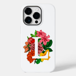 Coque Case-Mate iPhone Majuscule L monogramme floral